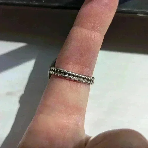 Handmade 925 citrine and amethyst ring - Picture 3 of 4